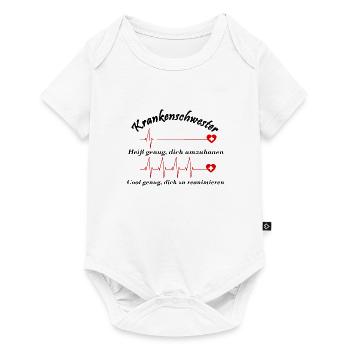 Leben retten Herz Krankenschwester Geschenk Shirt - Baby Premium Kurzarmbody - Weiß - Vorne