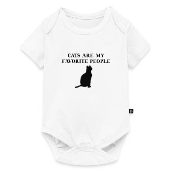 Cats are my favorite people gift idea cat cute - Baby Premium short-sleeve bodysuit - white - Front