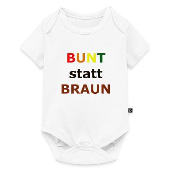 COLORFUL instead of BROWN - Baby Premium short-sleeve bodysuit - white - Front