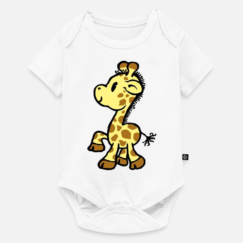 Giraffe - Baby Premium Kurzarmbody - Weiß