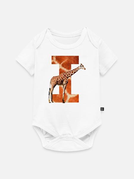 giraffe i - Baby Premium Kurzarmbody - Weiß