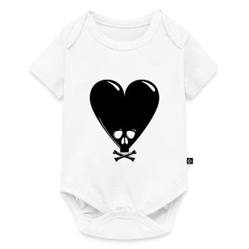 Noir Saint-Valentin - Body à manches courtes Premium Bébé - blanc - Devant