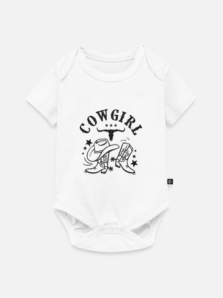 Country Musik Tanz Country Cowboy - Baby Premium Kurzarmbody - Weiß