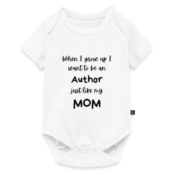I want to be an author like my mother - Baby Premium short-sleeve bodysuit - white - Front