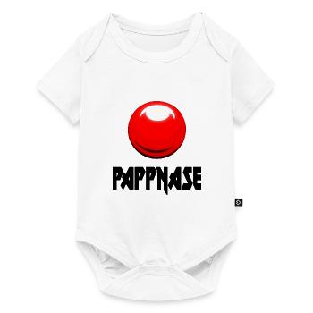 PAPPNASE schwarz - Baby Premium Kurzarmbody - Weiß - Vorne