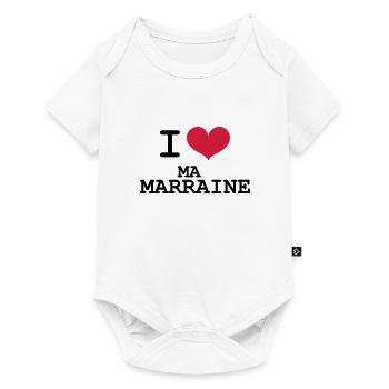 I Love ma Marraine - Body à manches courtes Premium Bébé - blanc - Devant