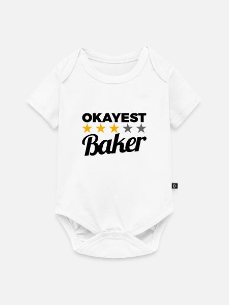 Lustiger Bäcker - Baby Premium Kurzarmbody - Weiß