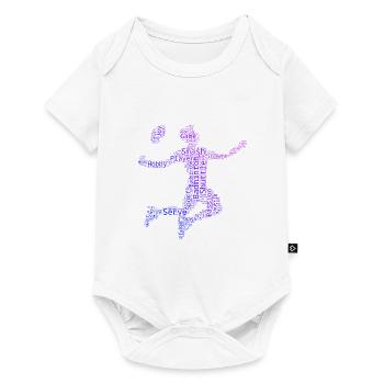 Men's Badminton Players Badminton - Baby Premium short-sleeve bodysuit - white - Front