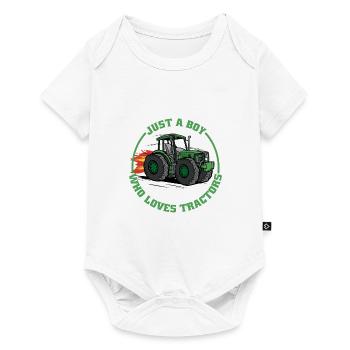 Just A Boy Who Loves Tractors - Farmer And Farming - Baby Premium short-sleeve bodysuit - white - Front