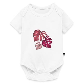 ZAZdesign® Monstera Leaf Shirt | Plant | Floral - Baby Premium short-sleeve bodysuit - white - Front