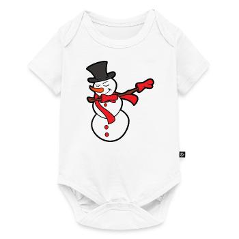 Noël Dabbing Dab Schneemann - Body à manches courtes Premium Bébé - blanc - Devant
