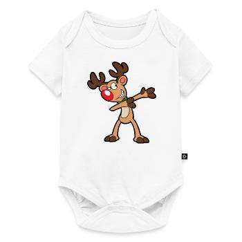 Noël Dabbing Dab Rennier - Body à manches courtes Premium Bébé - blanc - Devant