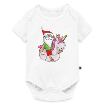 Christmas unicorn - Baby Premium short-sleeve bodysuit - white - Front
