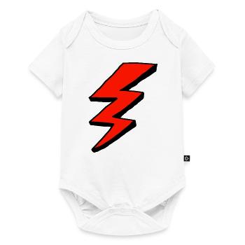 Blitz ϟ Blitz - Baby Premium Kurzarmbody - Weiß - Vorne