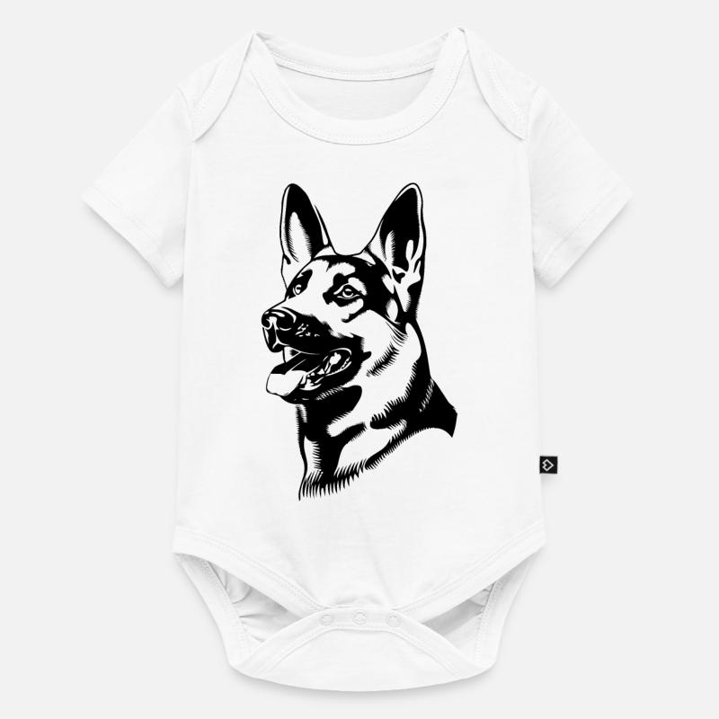 Deutscher Schäferhund - Baby Premium Kurzarmbody - Weiß