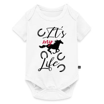 Horse love horse rider riding horsehorse horseshoe - Baby Premium short-sleeve bodysuit - white - Front