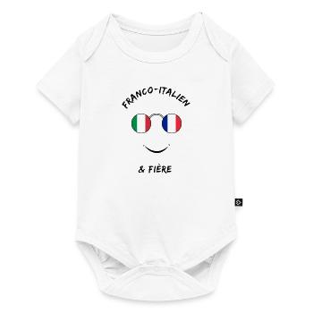 Franco Italien et fière - Body à manches courtes Premium Bébé - blanc - Devant