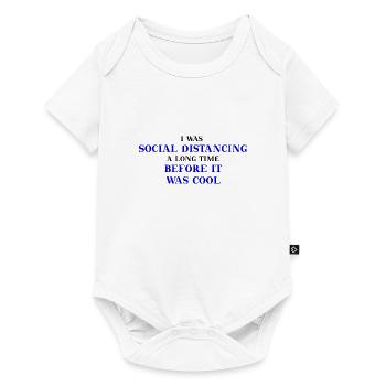 Distanciation sociale drôle idée cadeau amusante - Body à manches courtes Premium Bébé - blanc - Devant