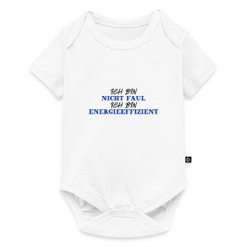 Nicht Faul - energieeffizient lustig Geschenkidee - Baby Premium Kurzarmbody - Weiß - Vorne
