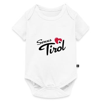 Servus Tyrol avec le coeur - Body à manches courtes Premium Bébé - blanc - Devant