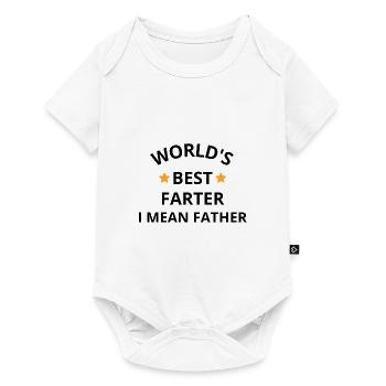 Funny Sayings Best Father Father's Day Dad Funny - Baby Premium short-sleeve bodysuit - white - Front