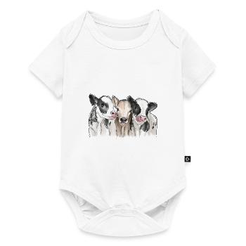 Cows Friends - Baby Premium Kurzarmbody - Weiß - Vorne