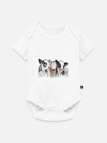Cows Friends - Baby Premium Kurzarmbody - Weiß