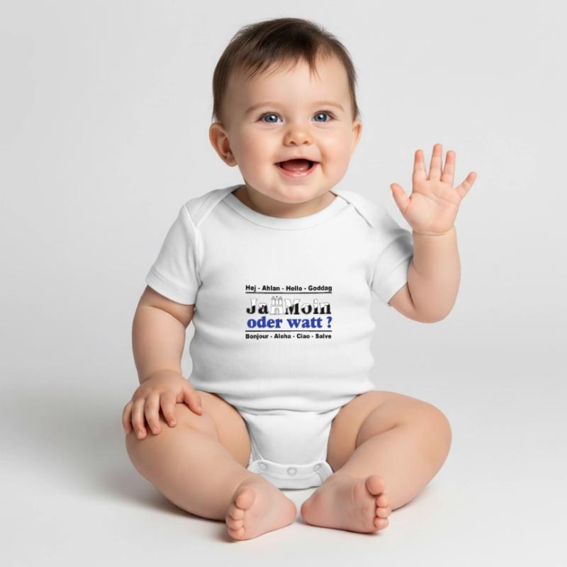 Hamburg , Tradition , Ja Moin oder watt (25) Baby Premium Kurzarmbody