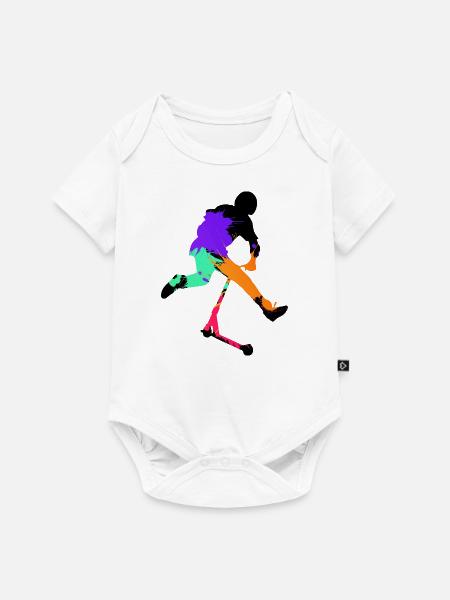 Freestyle-Roller - Baby Premium Kurzarmbody - Weiß