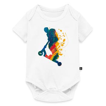 Roller - Baby Premium Kurzarmbody - Weiß - Vorne