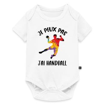 Je peux pas j'ai Handball - Body à manches courtes Premium Bébé - blanc - Devant