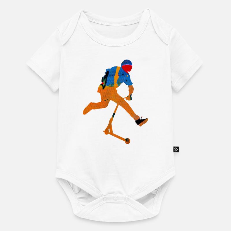 Freestyle-Roller - Baby Premium Kurzarmbody - Weiß