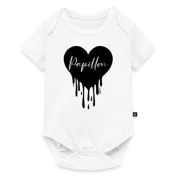 Papillon Coeur Amour - Body à manches courtes Premium Bébé - blanc - Devant