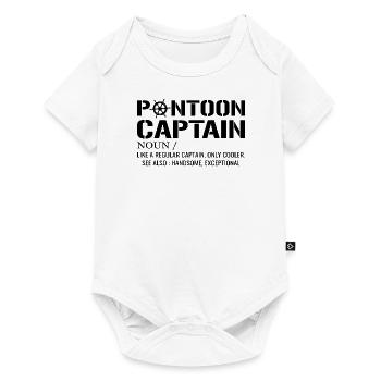 Ponton Kapitän Definition Lustiges Pontonboot - Baby Premium Kurzarmbody - Weiß - Vorne