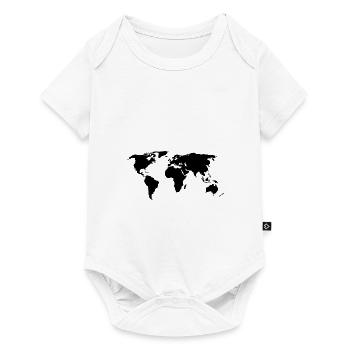 world map world map - Baby Premium short-sleeve bodysuit - white - Front