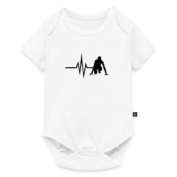 My heart beats for Running - Sprint Jogging Fit - Baby Premium short-sleeve bodysuit - white - Front