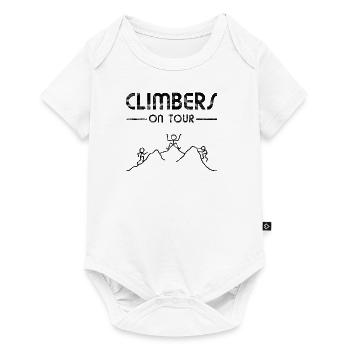 Escalade des montagnes - Grimpeurs sur le Tour - Body à manches courtes Premium Bébé - blanc - Devant