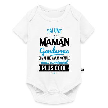 J'ai une maman gendarme plus cool - Body à manches courtes Premium Bébé - blanc - Devant