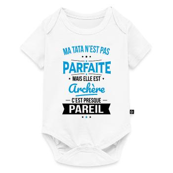 Ma tata n'est pas parfaite - Archère - Body à manches courtes Premium Bébé - blanc - Devant