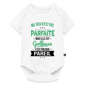 Ma tata n'est pas parfaite - Golfeuse - Body à manches courtes Premium Bébé - blanc - Devant