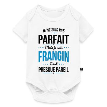 Je ne suis pas parfait mais je suis Frangin - Body à manches courtes Premium Bébé - blanc - Devant