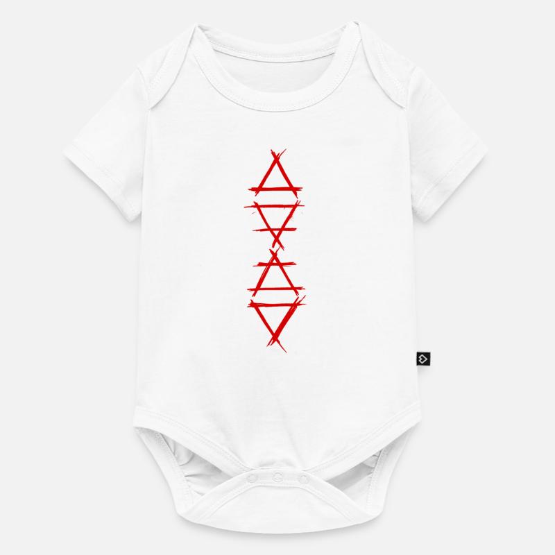 Element Symbol 4 Elemente Rot - Baby Premium Kurzarmbody - Weiß
