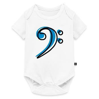 Bass Clef - Baby Premium short-sleeve bodysuit - white - Front