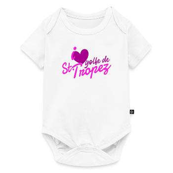 [ i ❤️ Golfe de St★Tropez ] - Body à manches courtes Premium Bébé - blanc - Devant