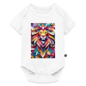 Lion - Golden Monarch of the Meadow - Baby Premium short-sleeve bodysuit - white - Front