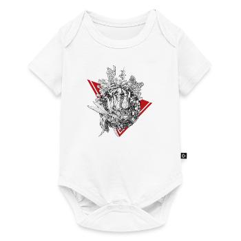 Planet of carnivorous plants in black - Baby Premium short-sleeve bodysuit - white - Front