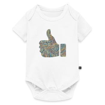 handzeichen like e 201 - Baby Premium Kurzarmbody - Weiß - Vorne