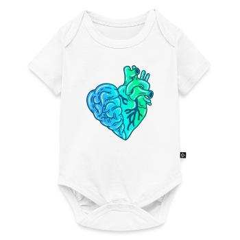 Herz - Baby Premium Kurzarmbody - Weiß - Vorne