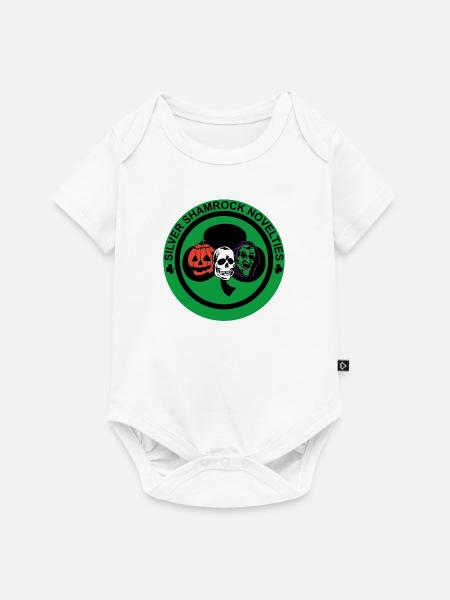 Silberne Kleeblatt-Neuheiten - Baby Premium Kurzarmbody - Weiß