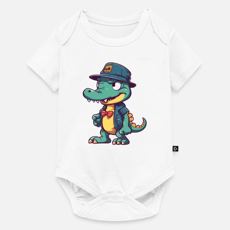 Crocodile cool - Body à manches courtes Premium Bébé - blanc